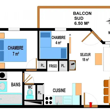 Appartement Spacieux 6 Pers, Balcon Sud, Parking - Fr-1-508-8 *